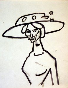 Een breedgerande hoed door Henri Gaudier Brzeska