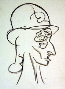 Een modieuze hoed door Henri Gaudier Brzeska