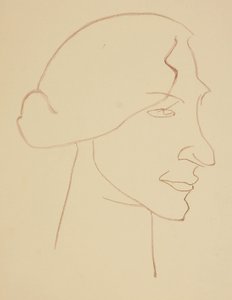 Sophie in profiel door Henri Gaudier Brzeska