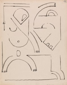 Abstracte figuurcompositie door Henri Gaudier Brzeska