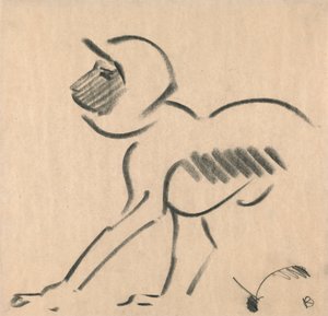 Hurkende Aap door Henri Gaudier Brzeska