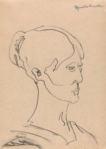 Portret van een vrouw door Henri Gaudier Brzeska