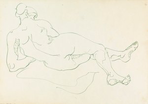 Liggende vrouwelijke figuur door Henri Gaudier Brzeska