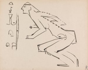 Twee Studies voor een Beeldhouwwerk door Henri Gaudier Brzeska