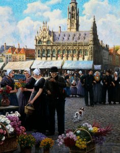 De bloemenmarkt in Middelburg