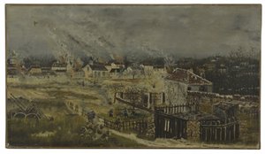 Slag bij Champigny - Episode van de oorlog van 1870, ca. 1882 door Henri J.F. (1844 1910) Rousseau