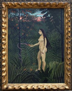 Eva in het aardse paradijs door Henri J.F. Rousseau