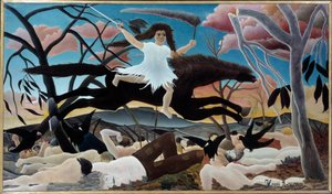 De oorlog of de rit van de tweedracht Schilderij door Henri Le Douanier Rousseau (1844-1910) 1894 Zon. 1,14 x 1,95 m Parijs, musee d