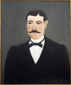 Portret van Frumence Biche in burgerkleding. Schilderij door Henri Rousseau, bekend als de Douanier, eind 19e-begin 20e eeuw, Franse kunst, Musee International d