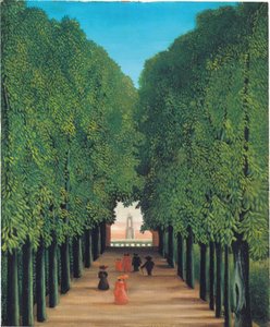 De laan in het park bij Saint Cloud, ca. 1908 door Henri Rousseau