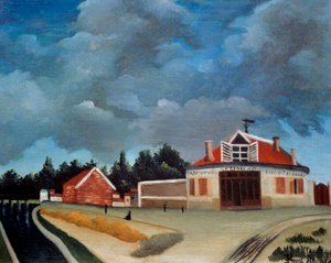 De stoelenfabriek. Schilderij door Henri Rousseau, bekend als Le Douanier Rousseau (1844-1910) 20e eeuw