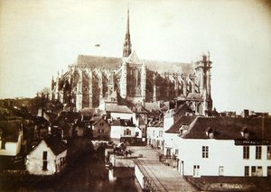 Kathedraal van Amiens, c.1851-52 door Henri Jean Louis Le Secq