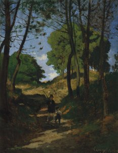 Sparren in Les Trembleaux, nabij Marlotte, 1854 door Henri Joseph Harpignies