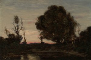 Landschap bij schemering