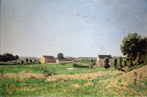 Landschap in Saulce, Yonne door Henri Joseph Harpignies