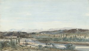Landschap met een rivierdal in Zuid-Frankrijk