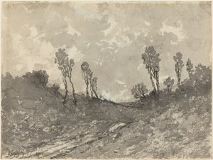 Weg bij Hérisson door Henri Joseph Harpignies