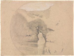 Sorrente, Baden van de Koningin Jeanne door Henri Joseph Harpignies
