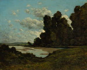 De Rivier Loire bij Nevers door Henri Joseph Harpignies