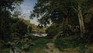 Het rotsachtige pad in de Morvan, 1869 door Henri Joseph Harpignies