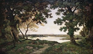 Boslandschap met een Zanderige Rivier, 1882