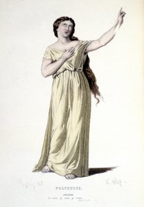 Kostuumontwerp voor Pauline in "Polyeucte", 1884 door Henri Jules Jean Geoffroy