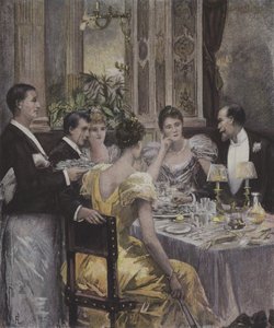 Een dinerfeest door Henri Lafon