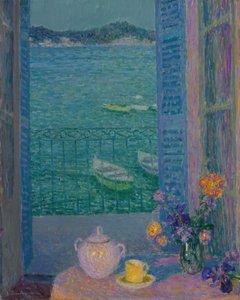 Bos bloemen bij het raam, Villefranche-sur-Mer, 1928