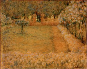 De witte tuin in de schemering van Gerberoy