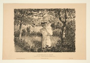 De wandeling in de tuin door Henri Lebasque