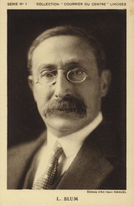 Leon Blum, jaren 1930 (z/w foto) door Henri Manuel