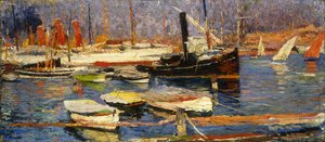 De haven van Marseille, 1904-1918 door Henri Martin