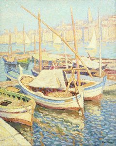 Haven van Marseille door Henri Martin