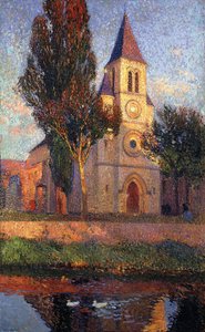 De Kerk in Labastide du Vert door Henri Martin