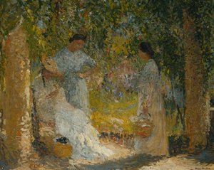 Drie vrouwen in de tuin, 1905-1915