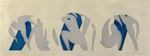 De dans, grijs, blauw, wit