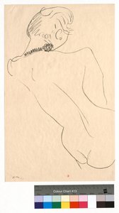 Figuur van achteren met zwarte halsketting door Henri Matisse