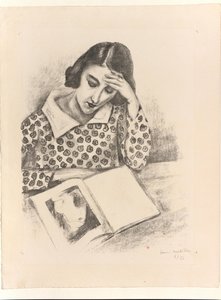 Grote lezende vrouw door Henri Matisse