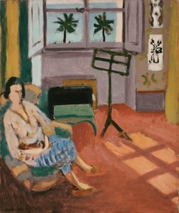 Interieur van de Studio, met muziekstandaard door Henri Matisse