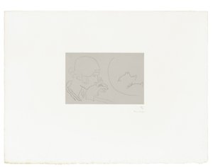 Jonge vrouw bekijkt een pot rode vis door Henri Matisse