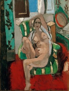 Naakt zittend met tamboerijn door Henri Matisse