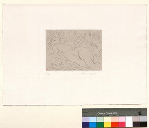 Naakt, bloemrijk interieur door Henri Matisse