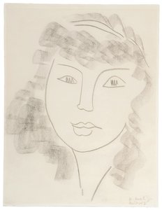 Portret van een vrouw; Portrait de Femme door Henri Matisse
