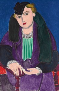 Portret met blauwe jas,