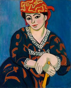 Rode Madras hoofdtooi (Le Madras rouge) door Henri Matisse