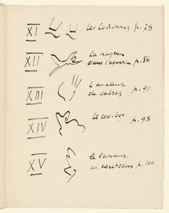Afbeeldingstabel 3. Uit “Jazz”. P. 151 door Henri Matisse