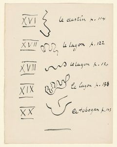 Afbeeldingenlijst 4. Uit „Jazz”. Blz. 152 door Henri Matisse