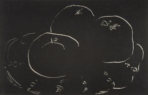 Drie appels en een bord