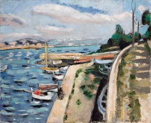 Gezicht op Antibes, c.1925 (olieverf op doek)