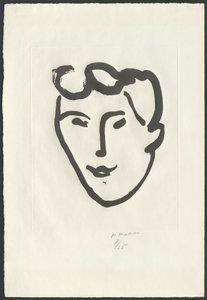 Vrouwengezicht [Masker met rollen] door Henri Matisse